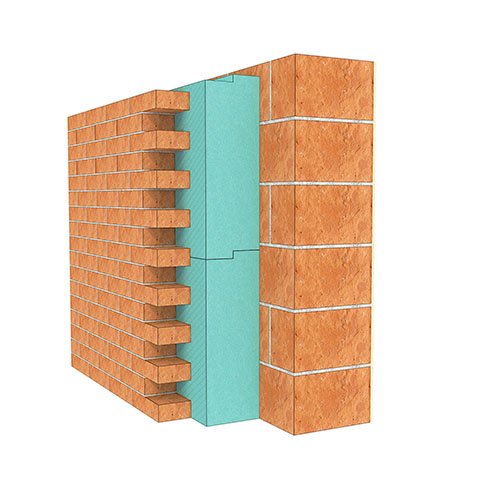 3D model realizácie murovanej fasády
